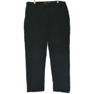 GLORIA VANDERBILT Sz 12 Women's Black Straight Leg Jeans VGUC
